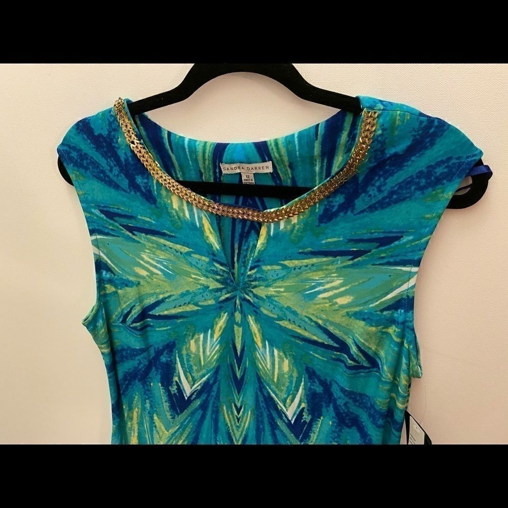 Sandra Darren Women’s printed necklace Dress 12 - Picture 3 of 9